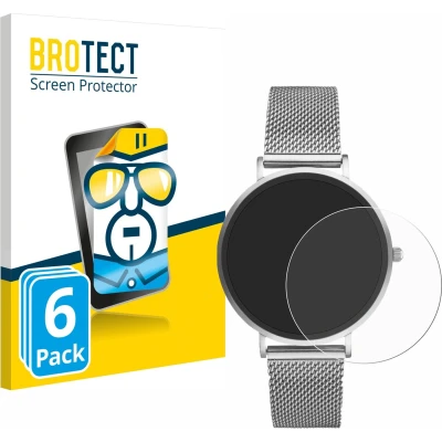 Afbeelding van BROTECT Screenprotector voor Xcoast X Watch Siona 2 Nano Folie Beschermfolie transparant (6 Stuks)