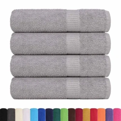 Afbeelding van vidaXL Handdoeken 4 st 50x100 cm 360 g/m² 100% katoen grijs