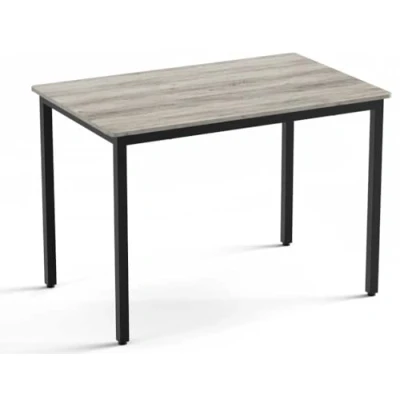 Afbeelding van VASAGLE Bartafel, keukentafel, 70 x 110 77 cm, eettafel voor 4 personen, woonkamertafel, kantoor, eetkamer, industriële stijl, grijs gemêleerd en matzwart KDT081G01