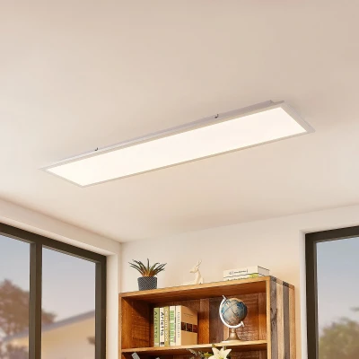 Afbeelding van Lindby Slimme plafondlamp RGB met dimmer 1licht Aluminium, kunststof H: 5.2 cm zilver, wit Inclusief lichtbron