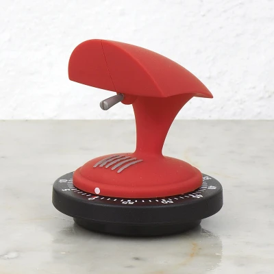 Afbeelding van Bengt EK Design Kookwekker analoog mechanisch Cappuccino Machine 60 minuten Kunststof Rood