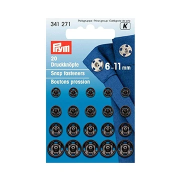 Afbeelding van Prym Aannaaidrukknopen Zwart 6 11mm