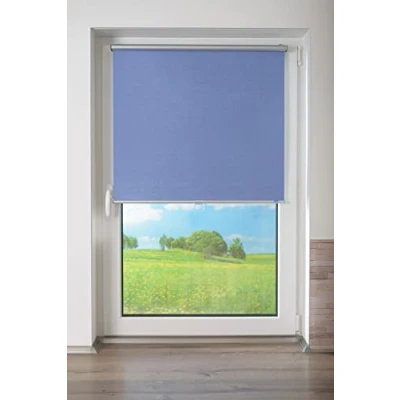 Afbeelding van K home Veerrolgordijn/automatisch rolgordijn met moderne stofstructuur van jeans, 40 cm x 150 (l b)