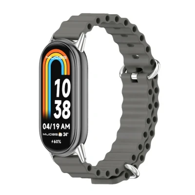 Afbeelding van Ocean siliconen bandje Grijs Xiaomi Smart band 8