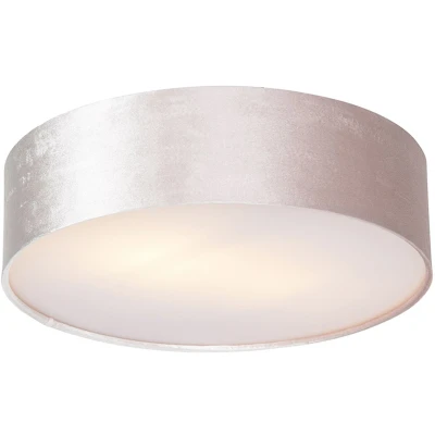 Afbeelding van QAZQA Moderne plafondlamp roze 40 cm met gouden binnenkant Drum