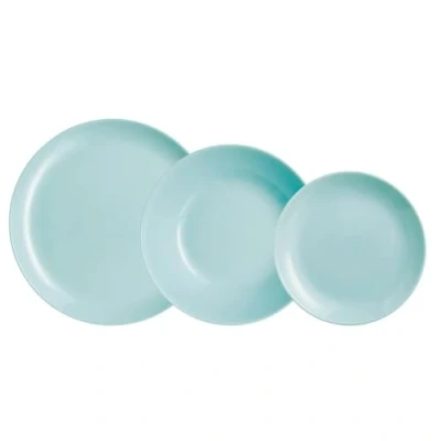 Afbeelding van Luminarc Diwali Tafelservies, 18 delig, turquoise, opaal, 6 personen