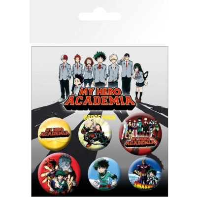 Afbeelding van GB eye My Hero Academia Mix Badge, 6 stuks, Aluminium, Kubieke zirkonia