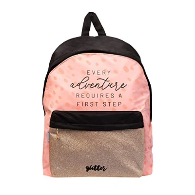 Afbeelding van Glitter Rugzak Meisjes 20 Liter Polyester Roze/zwart/goud