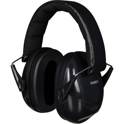 Afbeelding van Dooky Junior Gehoorbescherming 3+ jaar Zwart Noise Cancelling Headphones 28 dB Isolatie Verstelbaar Inclusief opbergzakje.