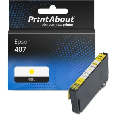 Afbeelding van Huismerk Epson 407 (C13T07U440) Inktcartridge Geel