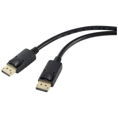 Afbeelding van Renkforce RF 5245266 DisplayPort kabel Aansluitkabel stekker, stekker 1.00 m Zwart 4K UHD