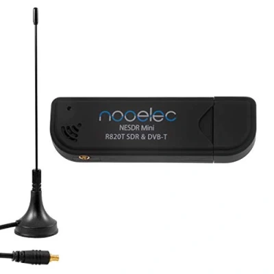 Afbeelding van Nooelec NESDR Mini USB RTL SDR, DVB T en ADS B ontvanger, (voorheen TV28T v2), RTL2832U R820T Tuner, MCX ingang. Goedkope software gebaseerde radio compatibel met vele SDR softwarepakketten.