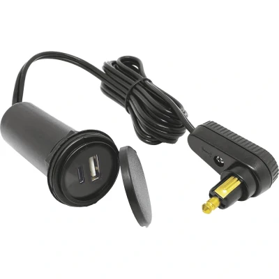 Afbeelding van BAAS USB17 Tankrugzak kabel USB A/USB C Stroombelasting (max.): 7.2 A 12 V