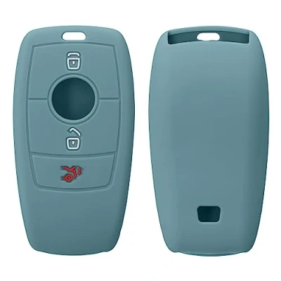 Afbeelding van kwmobile autosleutel hoesje geschikt voor Mercedes Benz Smart Key (alleen Keyless) hoes TPU behuizing Beschermende auto sleutel case Sleuteletui in antieksteen