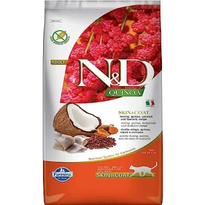 Afbeelding van Farmina N&amp;D Quinoa Adult kat Skin &amp; coat 5kg