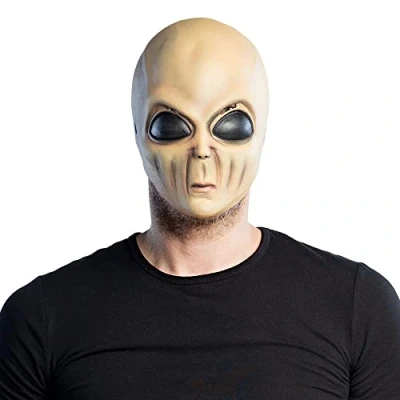 Afbeelding van Boland Latex hoofdmasker Wrinkly Alien Volwassenen Halloween en Horror Sciencefiction