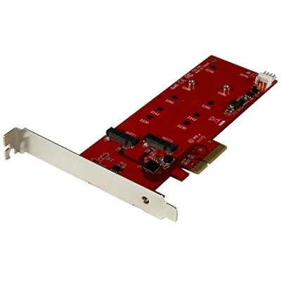 Image de StarTech.com 2x M.2 SSD Controller Card PCIe SATA III NGFF contrôleur de stockage / 6Gb/s 2.0 x2