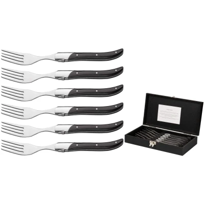 Afbeelding van Jay Hill Steakvorken Laguiole Zwart 6 Stuks