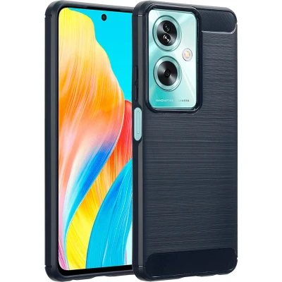 Afbeelding van imoshion Hoesje Geschikt voor Oppo A79 Siliconen Brushed Backcover Donkerblauw