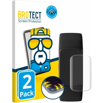 Afbeelding van BROTECT Screenprotector voor Fitbit Charge 6 Folie Beschermfolie transparant volledig dekking (2 Stuks)