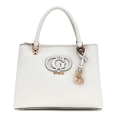 Afbeelding van GUESS Handtas Schoudertas Calebra Hobo Status Satchel Bag Creme White Crème