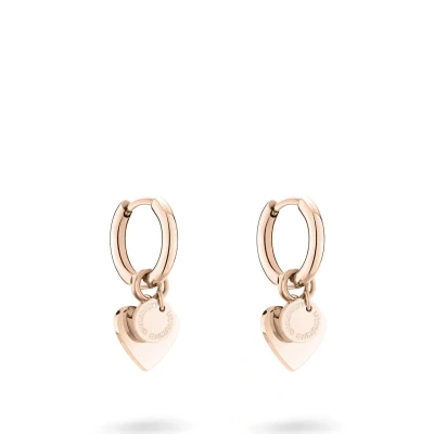 Afbeelding van Liebeskind Berlin LJ 1596 E 21 oorbellen IP roségoud, 1,8 cm, roestvrij staal, Geen edelsteen, rvs, edelsteen