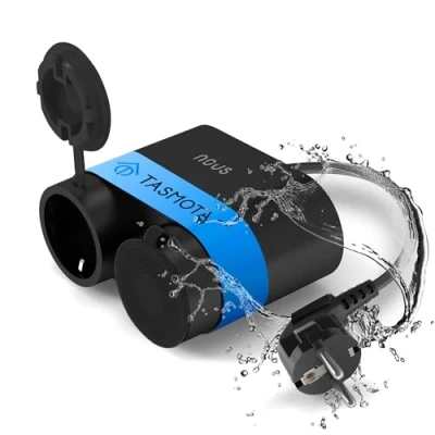 Afbeelding van Tasmota NOUS A4T, Tuincontactdoos, Waterdicht, 16 A, met Energieverbruik, Elektriciteitsmeter, Timer, Compatibel Home Assistant, Alexa, Google Home, MQTT, WiFi 2,4 GHz