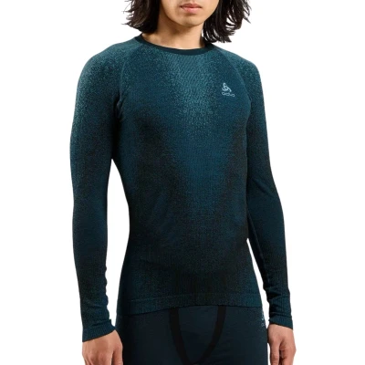Afbeelding van ODLO BL TOP CREW NECK Performance WARM Blackcomb Longsleeve, Heren, Maat: 54/56, Provincial blue