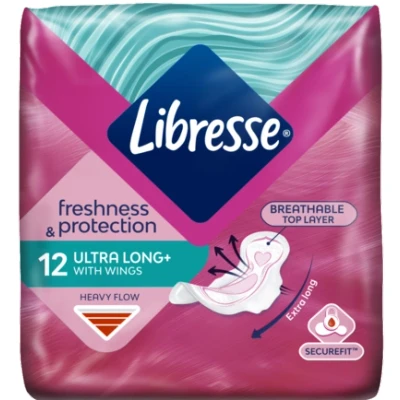 Afbeelding van Libresse Maandverband Ultra Thin Long Wings 12 stuks