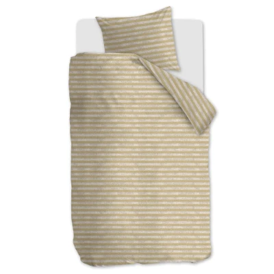 Afbeelding van Ariadne at Home Knit Stripes dekbedovertrek Eenpersoons 140x200/220 Naturel