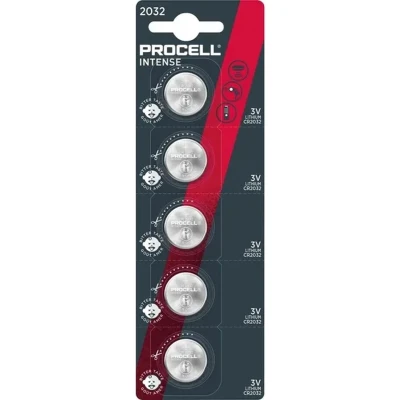 Afbeelding van 5 Duracell Procell Intense CR2032 knoopcel batterijen