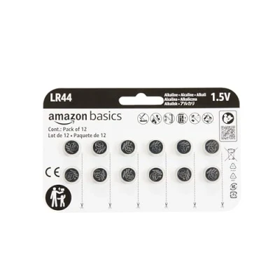 Image de Amazon Basics LR44 Alkaline Knoopcelbatterij, lithium, langdurige prestaties, kwikvrij, 1,5 V, verpakking van 12 stuks