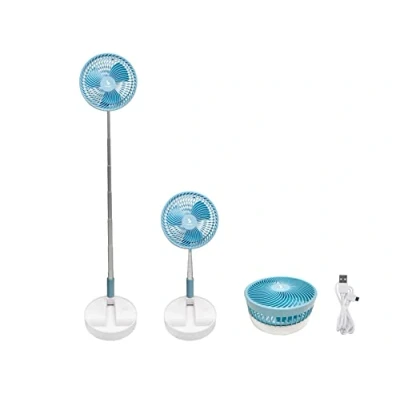 Afbeelding van BEPER P206VEN450 Draagbare ventilator, oplaadbaar, uitbreidbaar, USB ventilator met in hoogte verstelbaar tot 1 m, 3 snelheden, inclusief oplaadkabel