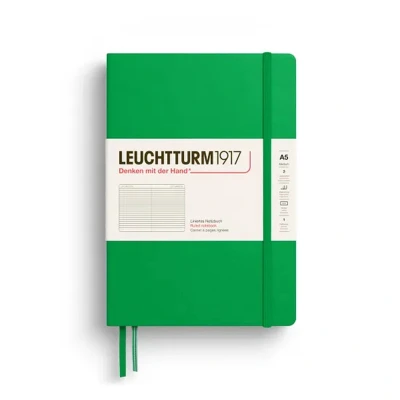 Afbeelding van Leuchtturm notitieboek spring leaf lined medium hardcover a5 145x210mm