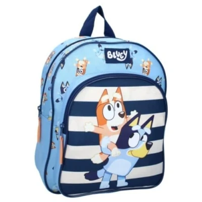 Afbeelding van mybagstory Rugzak Bluey Blauw Kinderen School Kleuterschool Kinderkamer Basisschool Schooltas Jongen Maat 30 cm Verstelbare bandjes Cadeau idee, Blauw, cm,