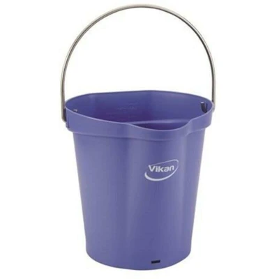 Afbeelding van Vikan Buckets and Lids 6 Liters Bucket Liter Polypropylene Stainless steel 260x270x258mm Also see Lid 5689 Wall holder 16200 Purple