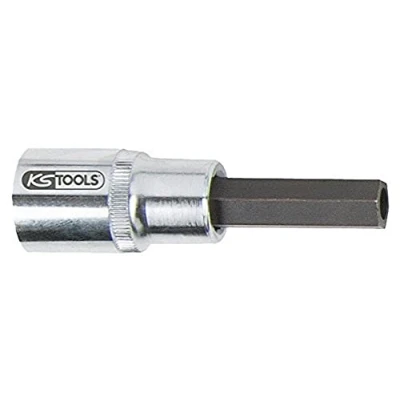 Afbeelding van KS Tools 152.1086 zeskantdopsleutel met boring 10 mm, Ø 6 mm voor injectiemondstuk robuuste uitvoering van speciaal gelegeerd staal