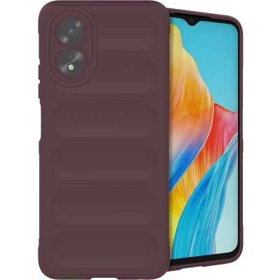 Afbeelding van iMoshion Hoesje Geschikt voor Oppo A18 / A38 Siliconen EasyGrip Backcover Aubergine