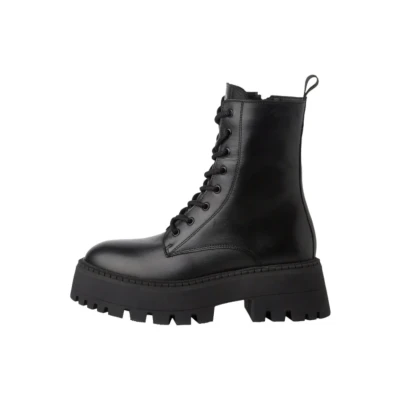 Afbeelding van Tamaris Sportliche Touchit Enkellaarsjes met plateauzool, Dames, Maat: 37, Black Leer/ synthetisch