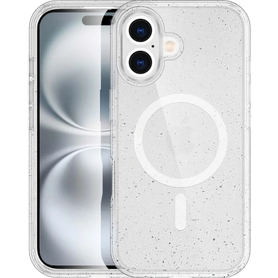 Afbeelding van imoshion Hoesje Geschikt voor iPhone 16 Glitter Backcover MagSafe Transparant