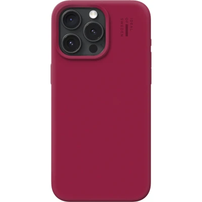 Afbeelding van iDeal of Sweden Hoesje Geschikt voor iPhone 14 Pro Max Silicone Case donkerrood