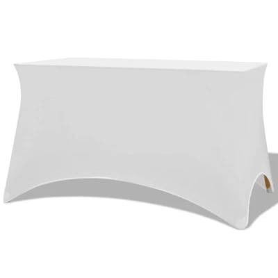 Afbeelding van Tafelhoes stretch wit 120x60,5x74 cm 2 st
