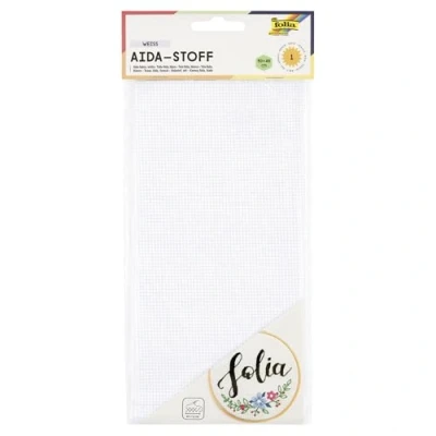 Afbeelding van Folia 23402 AIDA, 1 boog, wit 50 x 49 cm