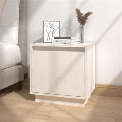 Afbeelding van Nachtkastje 40x30x40 cm massief grenenhout wit