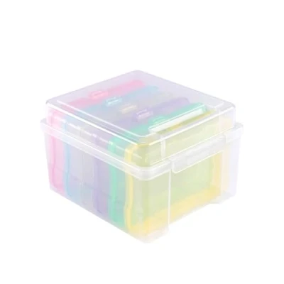 Afbeelding van Vaessen Creative Opbergbox 21 x 18,5 14 cm Incl. 6 Cassettes Pastel
