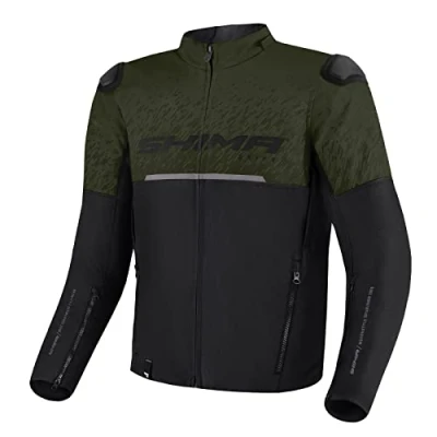 Afbeelding van SHIMA DRIFT motorjas voor mannen lichtgewicht ademende zomer mesh heren stad biker jas met CE rug schouder elleboog pantserpads breedte aanpassing (Khaki, L)