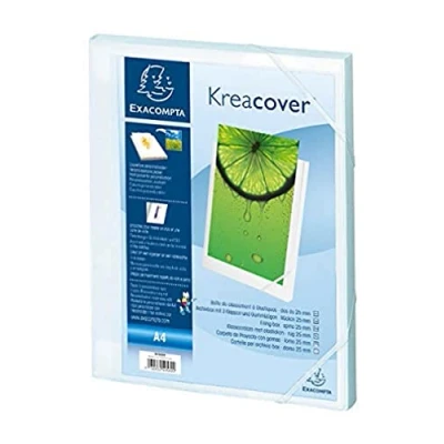Afbeelding van Exacompta Kreacover PP archiefbox 700µ met drukknop en rug, 25 mm, 17 stuks, 59589E