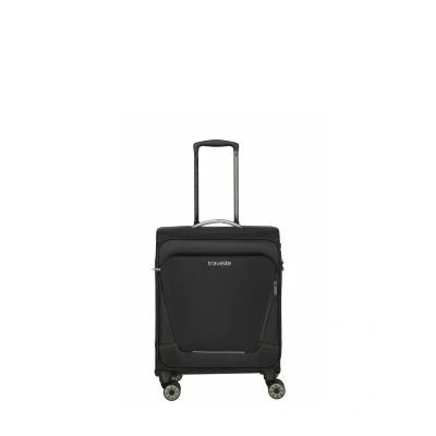 Afbeelding van travelite Handbagage Koffer met 4 wielen voor Lufthansa, Oostenrijks + Zwitserland, geïntegreerd cijferslot, JETPACK: compacte zachte bagage klikfunctie, 55 x 40 23 cm, 41 l, 2,5, zwart.,