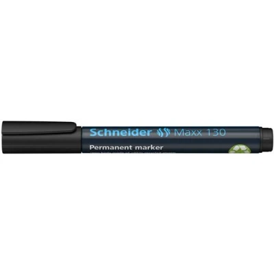 Image de Schneider 130 Marqueur permanent 1 3 mm/rechargeable/encre anti déssèchement Noir Lot de 10