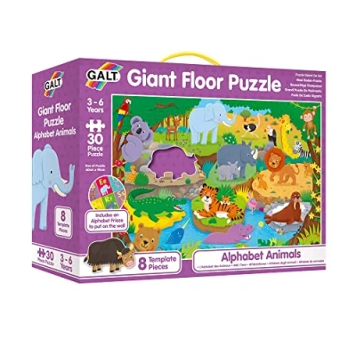 Afbeelding van Galt Toys, reuzenvloerpuzzel alfabet dieren, vloerpuzzels voor kinderen, leeftijd 3 jaar ouder
